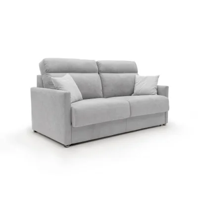 Divani.store Schlafsofa Hellgrau 196x102x97 cm