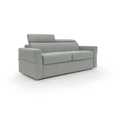 Divani.store Schlafsofa Hellgrau 200x100x95 cm