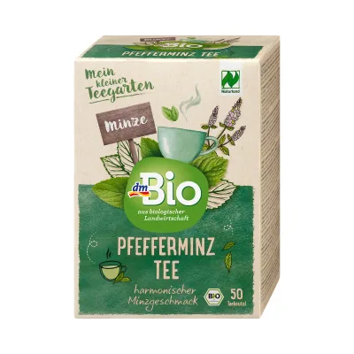 dmBio Kräutertee Pfefferminze, 50 Beutel, 75 g