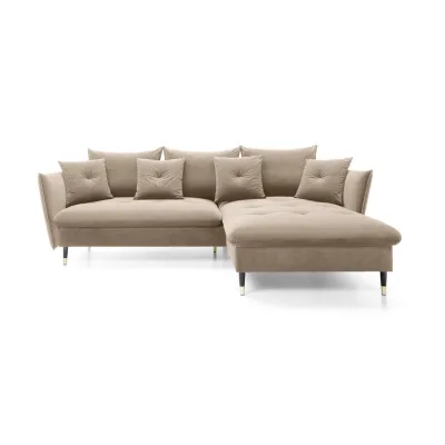 DomoHome Ecksofa Beige 258x167 cm