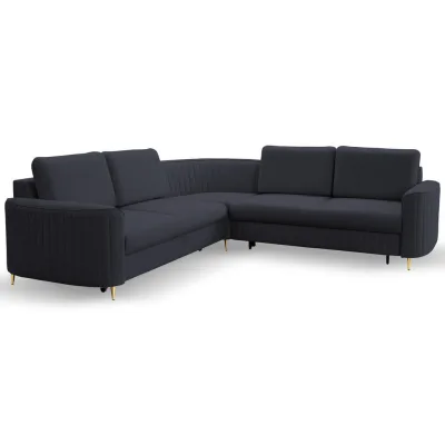 DomoHome Ecksofa Dunkelblau 252x251 cm