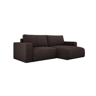 DomoHome Ecksofa Dunkelbraun 247x143 cm