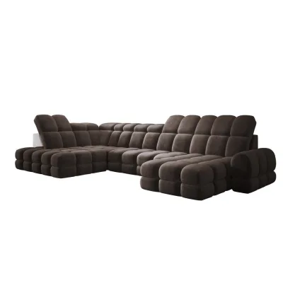 DomoHome Ecksofa Hellgrau 400x217 cm