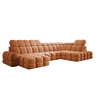 DomoHome Ecksofa Orange 400x217 cm