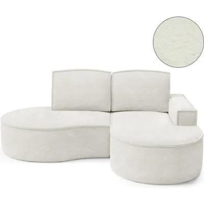 DomoHome Ecksofa Weiß 210x157 cm