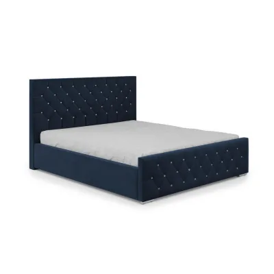 DomoHome Polsterbett Dunkelblau 140x200 cm