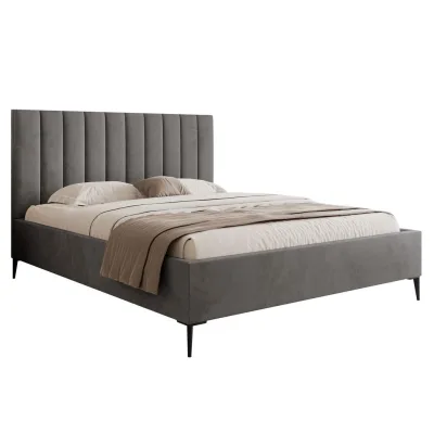 DomoHome Polsterbett Dunkelgrau 200x200 cm
