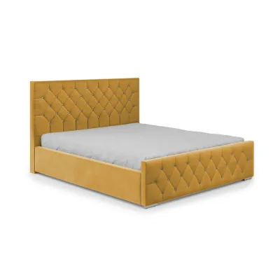DomoHome Polsterbett Gelb 180x200 cm