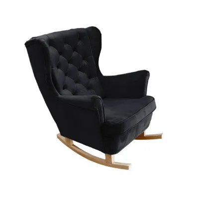 DomoHome Schaukelsessel Anthrazit 81x102x95 cm