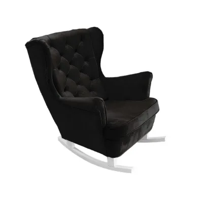 DomoHome Schaukelsessel Aubergine 81x102x95 cm
