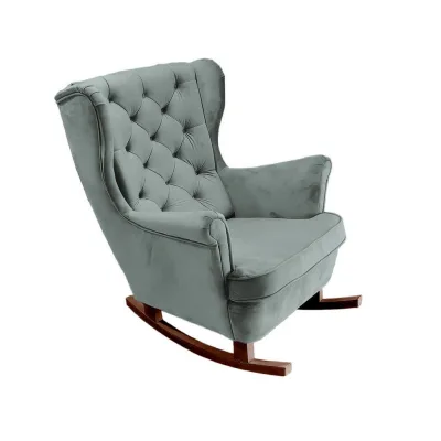 DomoHome Schaukelsessel Blaugrau 81x102x95 cm