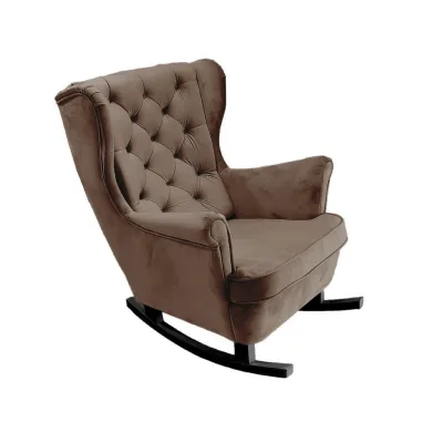 DomoHome Schaukelsessel Braun 81x102x95 cm