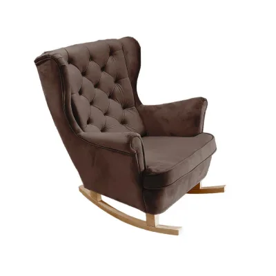 DomoHome Schaukelsessel Dunkelbraun 81x102x95 cm
