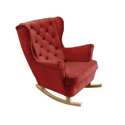 DomoHome Schaukelsessel Dunkelrot 81x102x95 cm