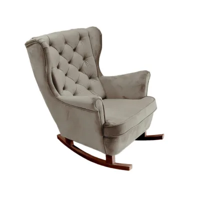 DomoHome Schaukelsessel Grau 81x102x95 cm