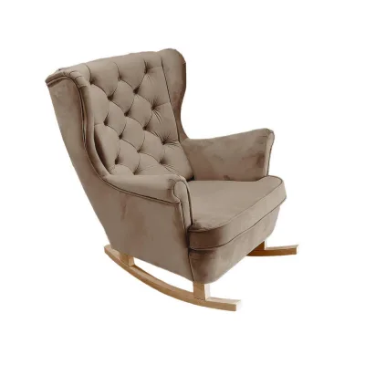DomoHome Schaukelsessel Graubraun 81x102x95 cm