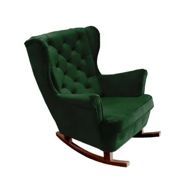 DomoHome Schaukelsessel Grün 81x102x95 cm