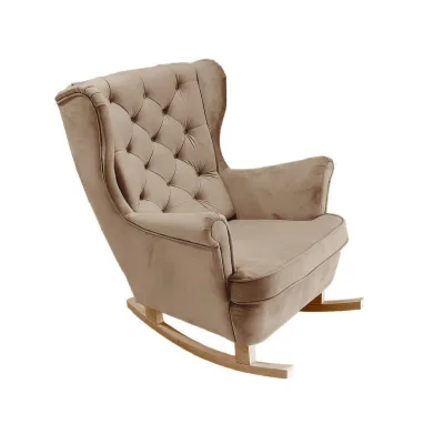DomoHome Schaukelsessel Hellbraun 81x102x95 cm