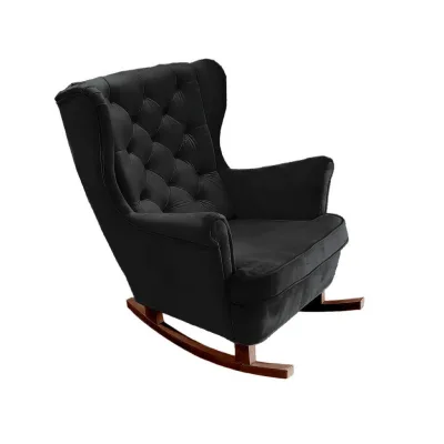 DomoHome Schaukelsessel Schwarz 81x102x95 cm