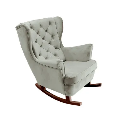 DomoHome Schaukelsessel Silbereichen 81x102x95 cm