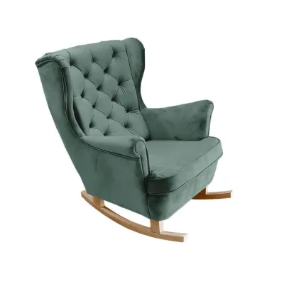 DomoHome Schaukelsessel Smaragdgrün 81x102x95 cm