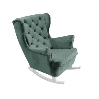 DomoHome Schaukelsessel Smaragdgrün 81x102x95 cm