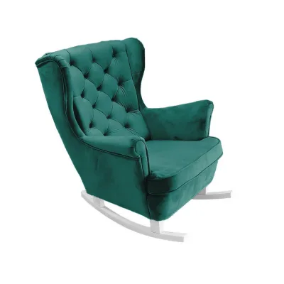 DomoHome Schaukelsessel Waldgrün 81x102x95 cm
