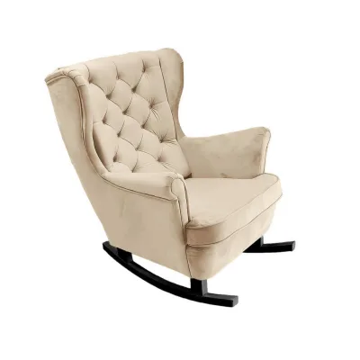 DomoHome Schaukelsessel Weiß 81x102x95 cm