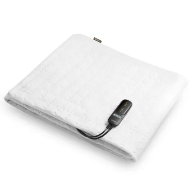 duux Snooze Fleece Weiß 200 x 90 Wärmeunterbett (6 Heizstufen, 70 Watt, 2 separat regelbare Zonen, waschbar bei 30 °C, Timer, Überhitzungsschutz)