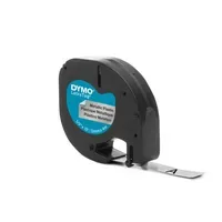 DYMO® Schriftbandkassette LT 12 mm x 4 m (B x L) Kunststoff, 100 % recycelt silber metallic