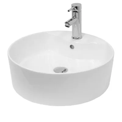 ECD-Germany Waschbecken Weiß 46x15.5x46 cm