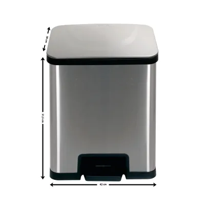 Tretabfalleimer "POWERSTEP" 38L - INOX