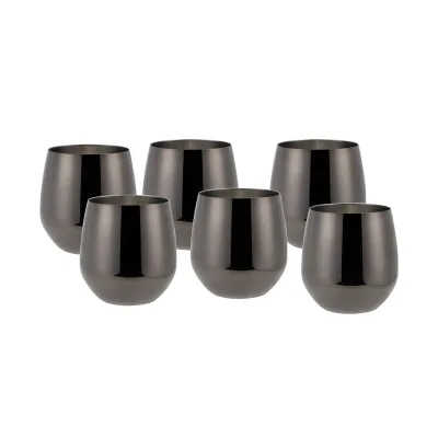 ECHTWERK Weinglas Set, 6-teilig, Edelstahl Weinkelche, 500 ml