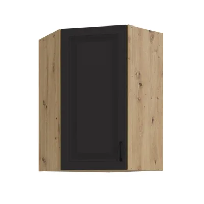 Eckhängeschrank 60x60 cm Stilo Grau Küchenzeile Küchenblock Landhaus Höhe 90 cm