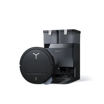 ECOVACS DEEBOT T50 Omni Gen3 Saugroboter mit Wischfunktion (25.000 Pa Saugleistung, AIVI 3D 3.0, TruEdge 3D, D-ToF-LiDAR, Sensorfunktion, Wischfunktion, Absaugstation)
