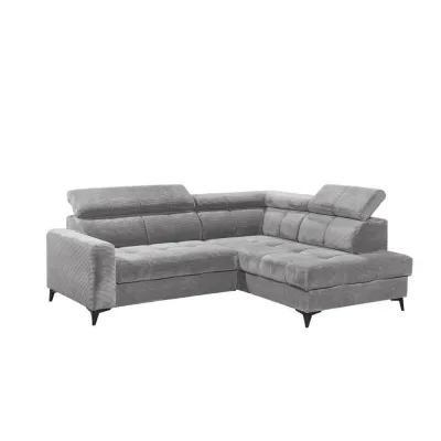 ed exciting design Ecksofa Hellgrau 243x200 cm