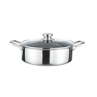 Edelstahl Wabenstruktur Kochtopf Induktion Ø28cm Topf Pfanne