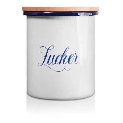 Dose "Zucker" Serie HUSUM emailliert, 1,6 Liter