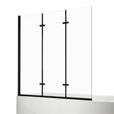 Emke Badewannenaufsatz Schwarz 130x140 cm