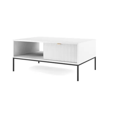 Emporius Couchtisch Weiß, Schwarz 104x46x68 cm