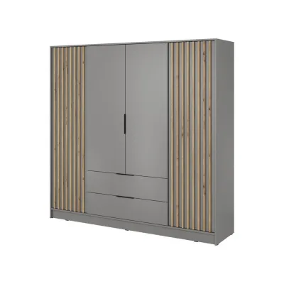 Emporius Kleiderschrank Grau 205x200x51 cm