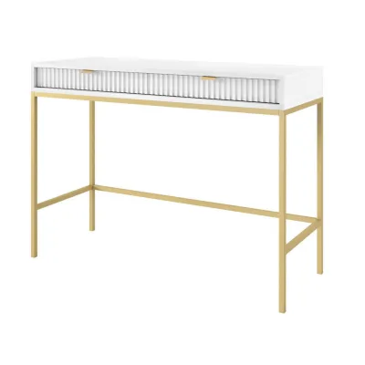 Emporius Schminktisch Weiß, Gold 104x77x50 cm