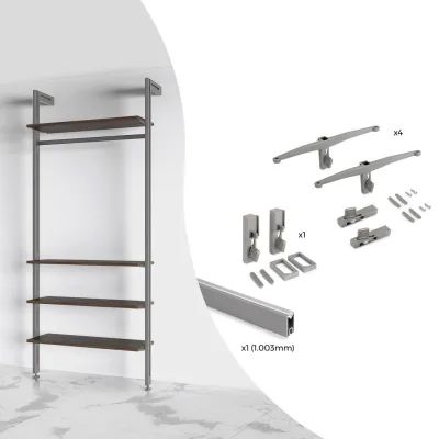 Emuca Bracket Grau 4.1x12x20 cm
