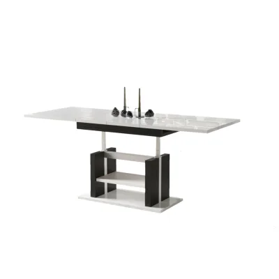 Endo-Moebel Couchtisch Weiß Hochglanz 65x58x110 cm