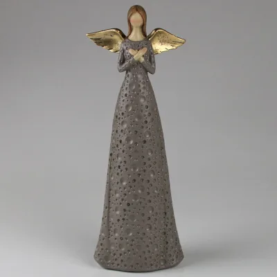 Engel, grau, Höhe ca. 32 cm