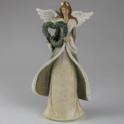 Engel mit Herz, creme, Höhe ca. 30 cm