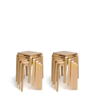 Erzi Hocker aus Formholz, 10er Paket
