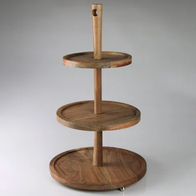 Etagere, braun, Mangoholz, 30 x 30 x 45 cm