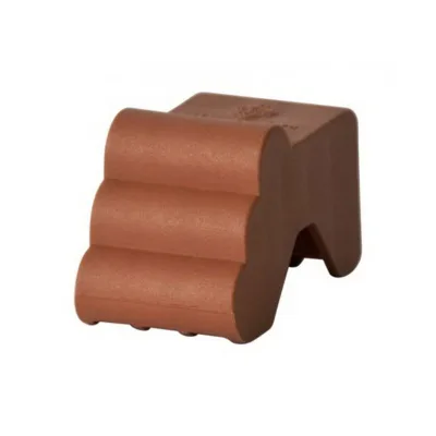 Euro 3 Plast Fuß 'Piedino', terra, ca. 7,7 x 4,1 x H 4,9 cm