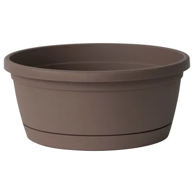 Euro 3 Plast Pflanzschale 'Libis', taupe, ca. Ø 25 x H 11 cm